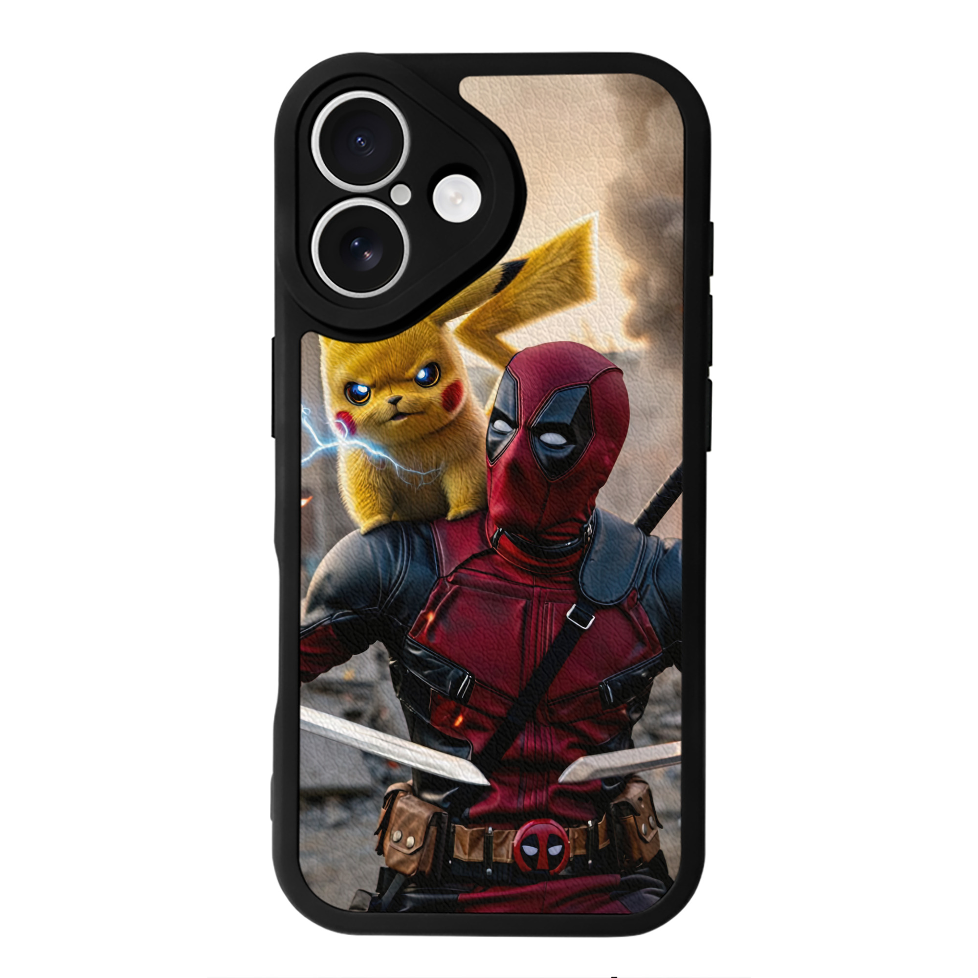 （画像用） Deadpool デッドプール 【iPhone 16シリーズ対応】シリコンスマホケース（レザー調） 材質：シリコン